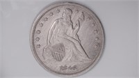 1846 Seated Liberty Silver Dollar