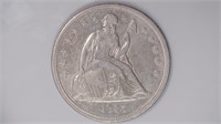 1843 Seated Liberty Silver Dollar