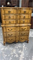 French Provincial Chest on Chest