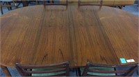 MID CENTURY VANSON DINING TABLE WITH POP UP