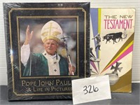Vintage New Testament Book (1961) & Pope John Paul