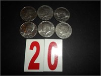 Lot of 6 - 1983 D Kennedy Half Dollars