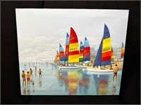 24x20" Original Beach Painting by Saarinen