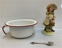 Holly Hobbie Figure, Enamel Bowl, etc.