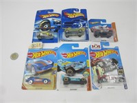 6 voitures hot wheels die cast