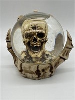 VTG Halloween Skull Snow Globe Skeleton Hand