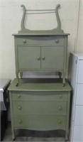 Painted Oak Washstand & Dresser Base