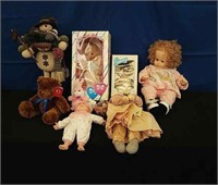 Bag Dolls and Teddy bear