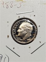 1988-S Proof Roosevelt Dime