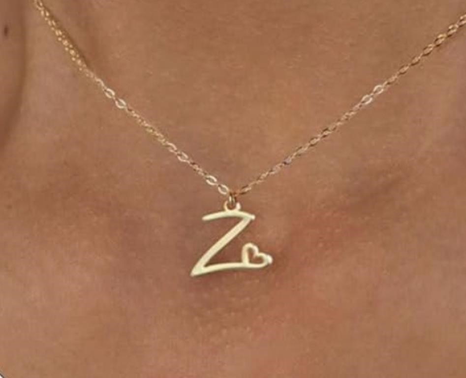 (New) Initial Z Amicon Dainty Initial Necklaces
