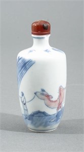 Chinese Blue and White Porcelain Snuff Bottle