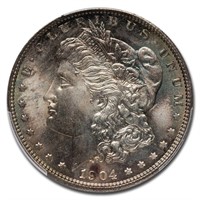 1904 Morgan Dollar MS-65 PCGS (Toned)