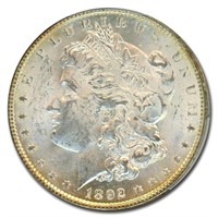 1892 Morgan Dollar MS-63 PCGS (Toned)