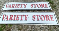 2 Variety Store Signs