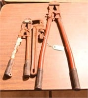 Lot #314 - Rigid Pipe Wrench and one set of