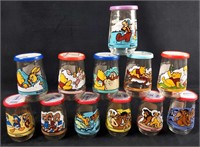 12 Disney Jelly Jars Lion King Donald Duck Pooh