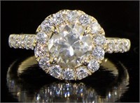 14kt Yellow Gold 2.20 ct Round Diamond Ring