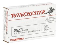 Winchester Ammo W223K USA  223 Rem 55 gr 3240 fps