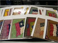 20 COUNTRY 5.5" x 8" FABRIC SWATCHES-FLAGS