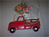 Red Truck Wall Hanging w/4 Changeable Loads - NEW