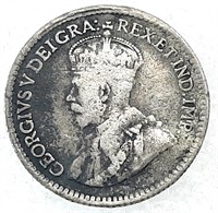 Pièce de 5¢ CANADA 1920 en argent