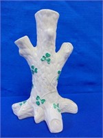 Belleek Tree Trunk Shamrock Vase,