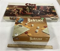 1975 Yahtzee board game & 1972 Clue board game