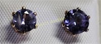 14K & tanzanite earrings 1.54 carats! gorgeous