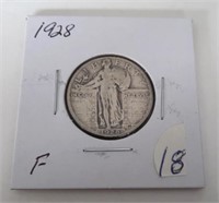 1928 Standing Liberty 25 Cent Coin