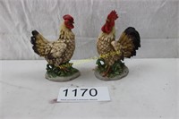 Homco Rooster & Hen Figurines