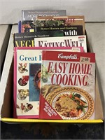 The last box full of assorted cookbooks, just in