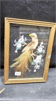 Feather Art Bird Framed 6" x 8"