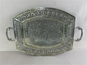 Islamic Silver-Plated Serving Tray