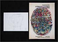 2 1960s Exhibition Posters Saul Steinberg & Duenas