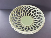 Ceramic round open weave bowl