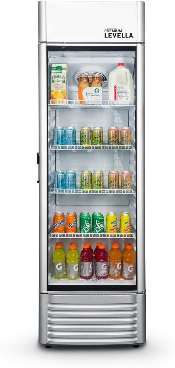 PRF125DX Glass Door 12.5 cu ft Fridge - Silver