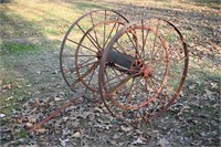 Antique Fire Hose Reel Wagon