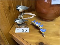 HAND CARVED SIGNED C.F. BIRD FIGURE & MORE