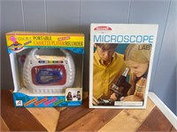 Vintage Skilcraft Microscope & Cassette Player Toy