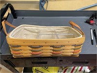 longaberger pantry basket,liner, protector divided