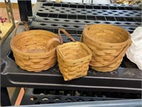 3 longaberger baskets dusty