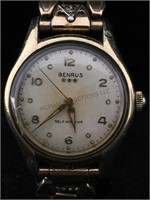 Benrus Vintage Gold Plated Watch Needs Repair