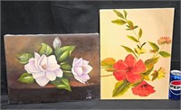 2 Original Flower Paintings by K Lloyd Longview