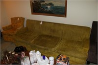 Upholstered Couch and swivel Chair