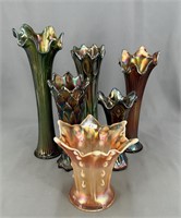 Lot of 6 vases - all with damage