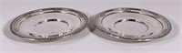 2 Sterling silver trays, 526g, "Royal Rose",