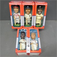 (5) Baseball Bobble Head Figures in Boxes