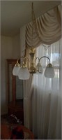 Brass & Glass Swag Lamp