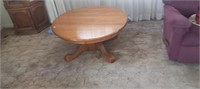 Modern Round Oak Coffee Table