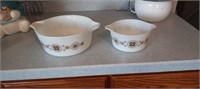 Pyrex Town & Country 1qt + 2.5qt Casseroles